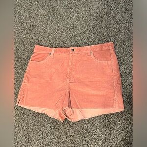 Aerie salmon colored corduroy shorts